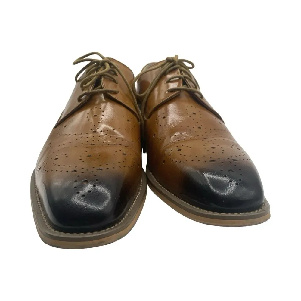 Giovanni Men's JOEL Dress Shoes Genuine Leather Oxfords Size 8.5